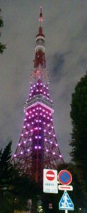 東京タワー　18:30頃 今日のライトアップはチョーじみ！？